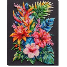 Main Bead Embroidery Kit on Canvas  Abris Art AB-935 Paradise Delight