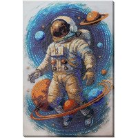 Набір для вишивання бісером на полотні Абріс Арт АВ-962 Космічний мандрівник