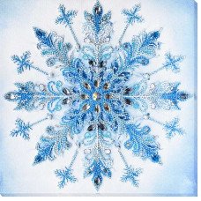 Набір для вишивання бісером на полотні Абріс Арт АВ-963 Зимні візерyнки
