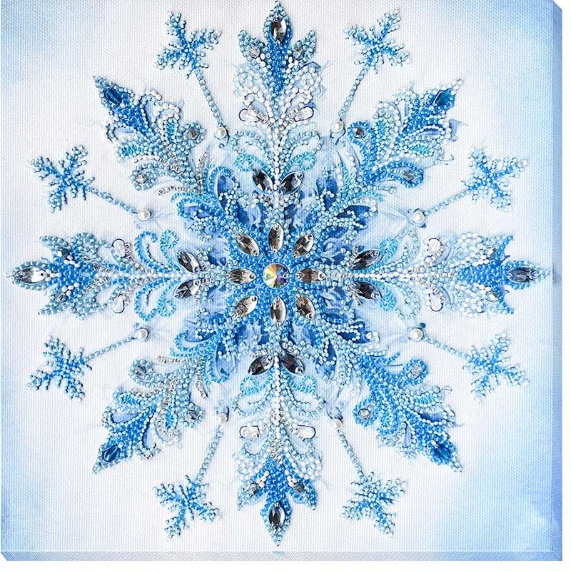 Набір для вишивання бісером на полотні Абріс Арт АВ-963 Зимні візерyнки