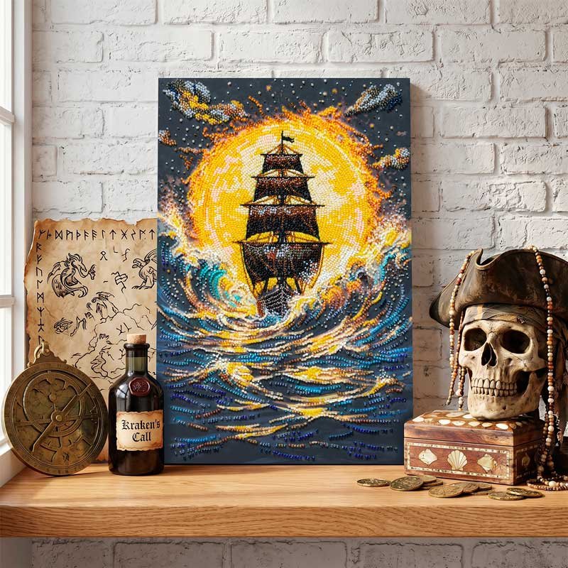 Набор для вышивки бисером на холсте Абрис Арт АВ-976 Под пламенем солнца