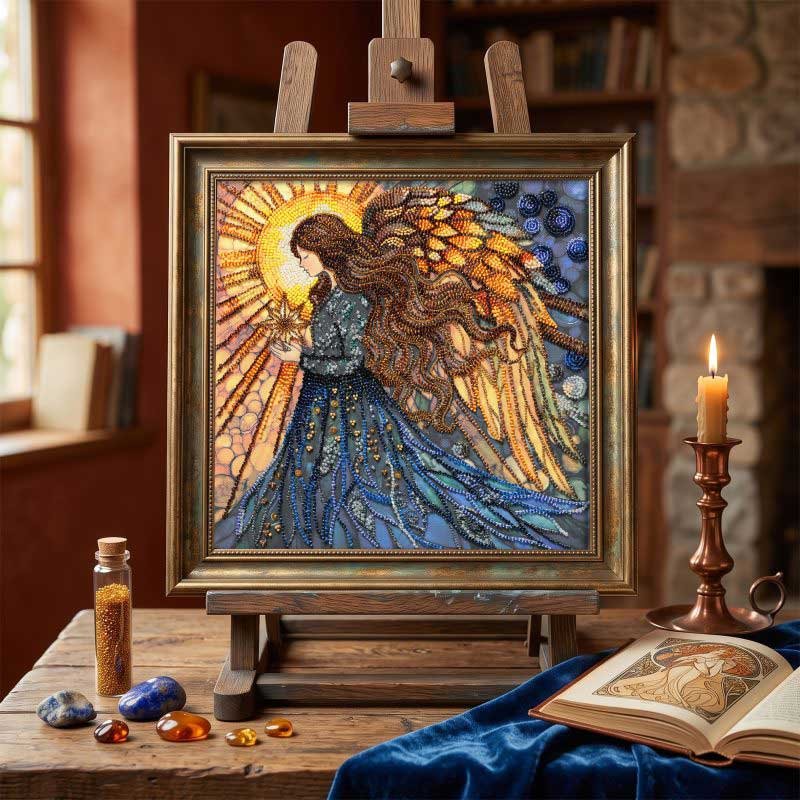 Main Bead Embroidery Kit on Canvas  Abris Art AB-986 Guardian of Destiny