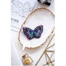 Набор для вышивки бисером украшения на натуральном художественном холсте Абрис Арт AD-001 Бабочка