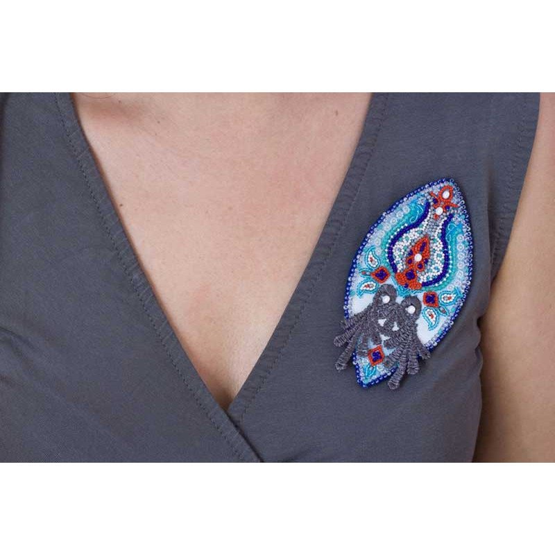 Набор для вышивки бисером украшения на натуральном художественном холсте Абрис Арт AD-013 Восточный мотив