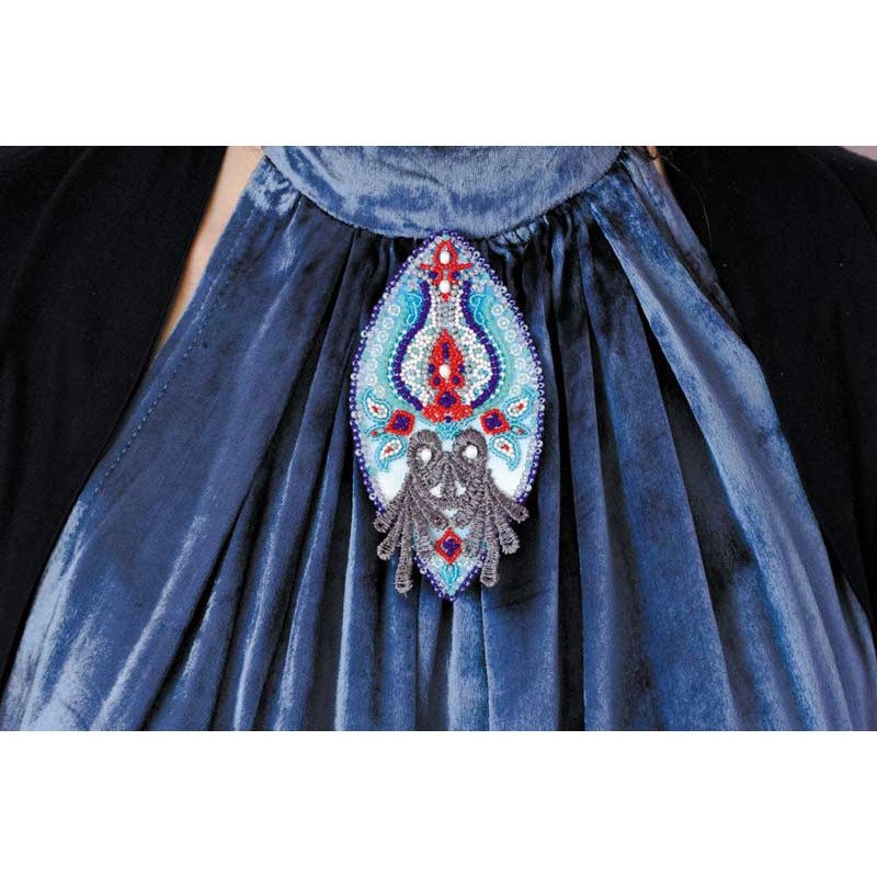 Набор для вышивки бисером украшения на натуральном художественном холсте Абрис Арт AD-013 Восточный мотив
