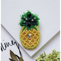 Bead embroidery kit decorations Abris Art AD-029 A pineapple