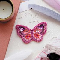 Bead embroidery kit decorations Abris Art AD-034 Purple