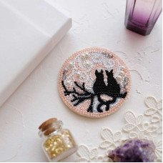 Набор для вышивки бисером украшения на натуральном художественном холсте Абрис Арт AD-039 Лунное свидание