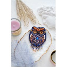 Bead embroidery kit decorations Abris Art AD-045 Owl