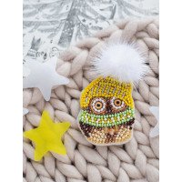 Bead embroidery kit decorations Abris Art AD-061 Owlet Kuzya