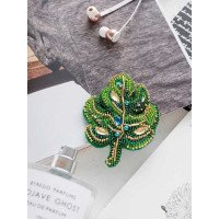 Bead embroidery kit decorations Abris Art AD-063 Monstera Leaf