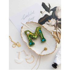 Bead embroidery kit decorations Abris Art AD-081 The letter "M