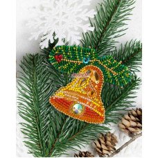 Bead embroidery kit decorations Abris Art AD-097 bell