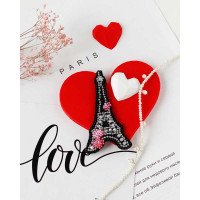 Bead embroidery kit decorations Abris Art AD-099 The heart of France