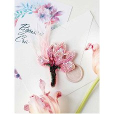 Bead embroidery kit decorations Abris Art AD-204 Gentle magnolia