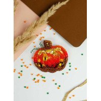 Bead embroidery kit decorations Abris Art AD-234 Golden pumpkin