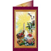 Bead embroidery kit postcard Abris Art AO-004 Easter card-4