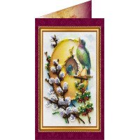 Bead embroidery kit postcard Abris Art AO-007 Easter card-7