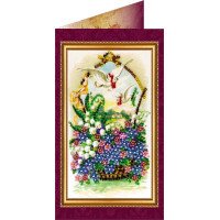 Bead embroidery kit postcard Abris Art AO-015 Happy Angel Day