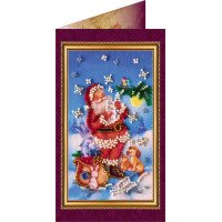 Bead embroidery kit postcard Abris Art AO-032 Happy New Year-4