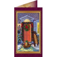 Набор для вышивки бисером открытка Абрис Арт АО-040 Весёлого Рождества-2