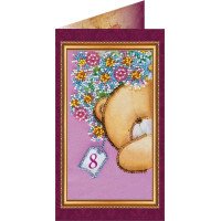 Bead embroidery kit postcard Abris Art AO-043 8 March-2
