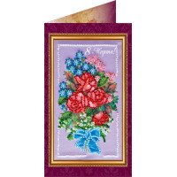 Bead embroidery kit postcard Abris Art AO-048 8 March-5