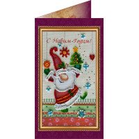 Bead embroidery kit postcard Abris Art AO-051 Happy New Year-7