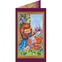 Bead embroidery kit postcard Abris Art AO-064 To beloved grandfather-1