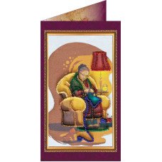 Набор для вышивки бисером открытка Абрис Арт АО-073 Любимой бабушке-2