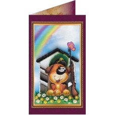Bead embroidery kit postcard Abris Art AO-078 Defender-4
