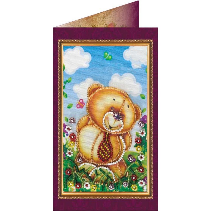 Bead embroidery kit postcard Abris Art AO-079 To beloved father-1