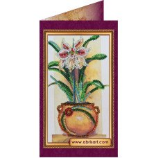 Bead embroidery kit postcard Abris Art AO-088 Flowers as a gift-1