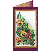 Bead embroidery kit postcard Abris Art AO-097 With the anniversary-2