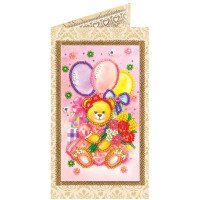 Bead embroidery kit postcard Abris Art AO-126 Feast of Childhood