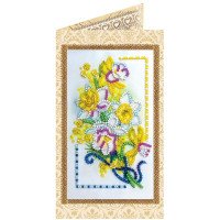 Bead embroidery kit postcard Abris Art AO-128 Spring gift