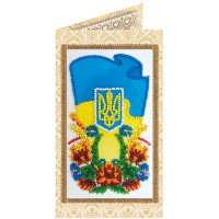 Bead embroidery kit postcard Abris Art AO-142 Ukraine