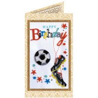 Bead embroidery kit postcard Abris Art AO-144 My footballer