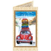 Bead embroidery kit postcard Abris Art AO-145 Holidays by the sea