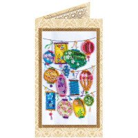 Bead embroidery kit postcard Abris Art AO-146 Lanterns desires