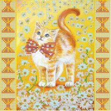 Схема для вышивка бисером  Абрис Арт АС-039 Солнечный котенок