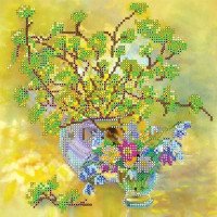 Pattern for beading Abris Art AC-085 Spring bouquet