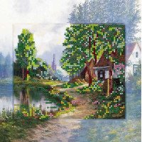 Pattern for beading Abris Art AC-092 House in the village