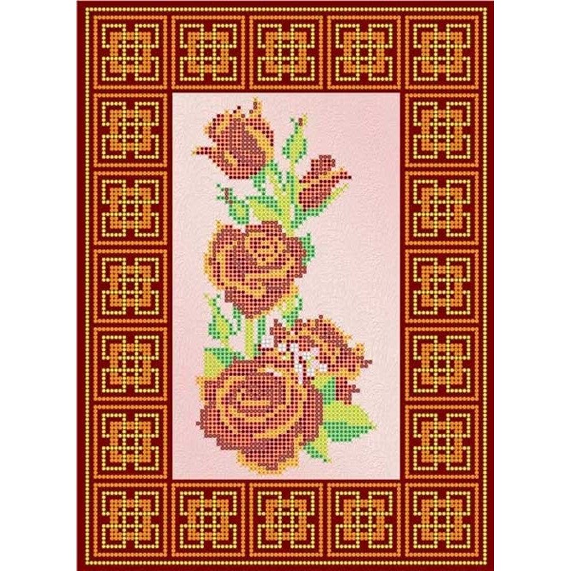 Pattern for beading Abris Art AC-109 Red Rose