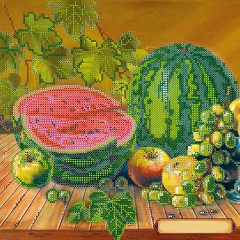 Pattern for beading Abris Art AC-233 Ripe watermelon