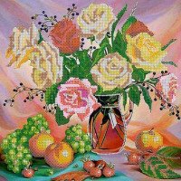 Pattern for beading Abris Art AC-266 Bouquet of roses