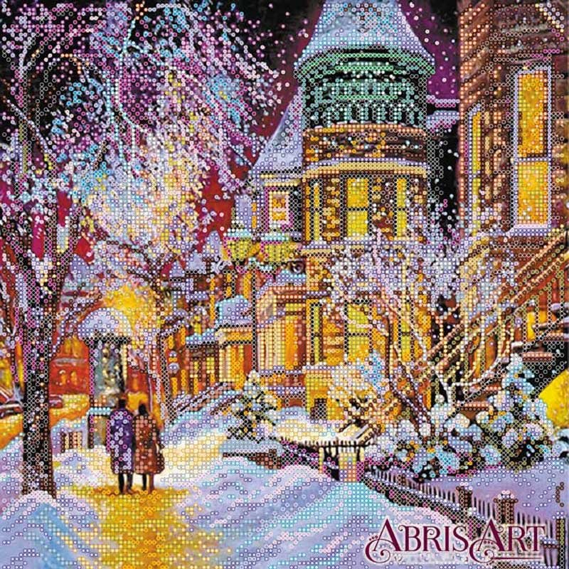 Pattern for beading Abris Art AC-349 Winter in the city
