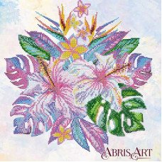 Pattern for beading Abris Art AC-353 Tropical Flowers