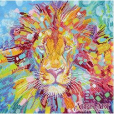 Pattern for beading Abris Art AC-365 Colorful lion