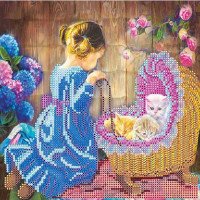 Схема для вышивка бисером  Абрис Арт АС-451 Маленькая мама